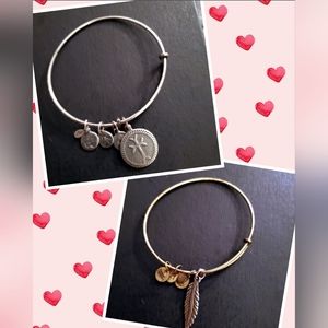 2 Alex & Ani Adjustable bracelets Silver & Gold